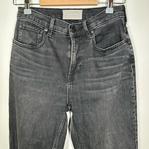 Everlane Washed Black Slim Straight Leg Jeans Size 26 - Picture 4 of 9